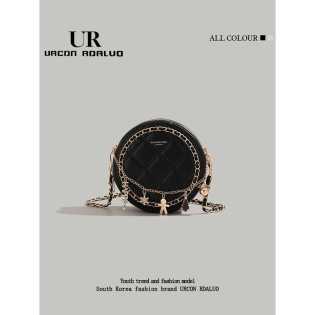 UR Ringer chain round cake fashion mini box bag with small round bag single shoulder oblique span ba UR Ringer chain round cake fashion mini box bag with small round bag single shoulder oblique span ba