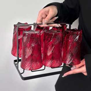 Vintage red luxury red ice cup set