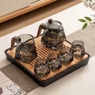 Ash-glass small home office luxury tea set