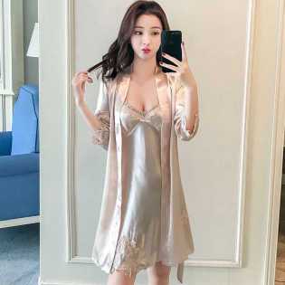 Spring and autumn sexy pajamas women lace two-piece summer women short-sleeve