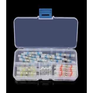 100pcs Solder Seal Wire Connectors Kit Heat Shrink Butt Terminals Connectors Waterproof Insulated Sp