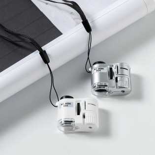 60X Mini Handheld Microscope Focusing Adjusted Loupe Magnifier Jewelry Magnifying Glass