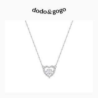 hollow love flash zircon women's light luxury necklace