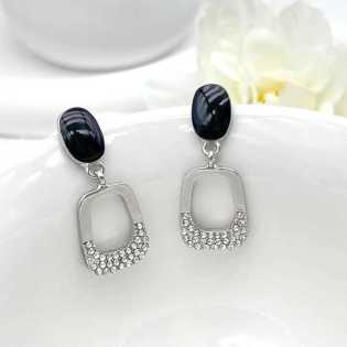 Inns 2025 black diamond stud earrings
