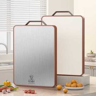 Two faced food grade steel chopping board