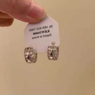 double-layer circle ear buckle niche design earrings