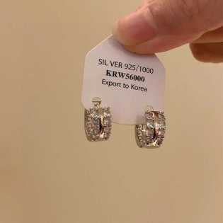 double-layer circle ear buckle niche design earrings