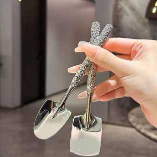 Light luxury exquisite stainless steel creative watermelon shovel dessert yogurt spoon