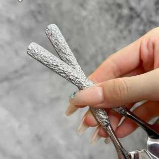 Light luxury exquisite stainless steel creative watermelon shovel dessert yogurt spoon