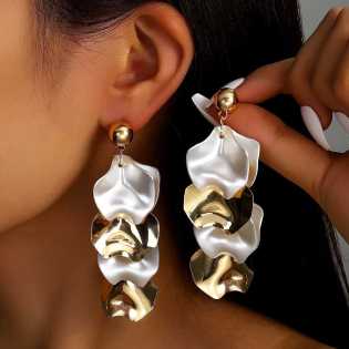 niche temperament pendant earrings pearl alloy women's earrings