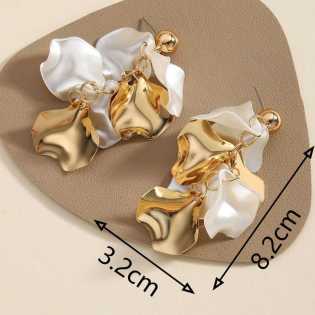 niche temperament pendant earrings pearl alloy women's earrings