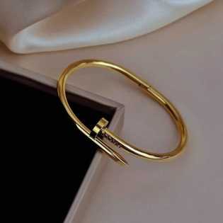 High-end ancient style gold nail bracelet