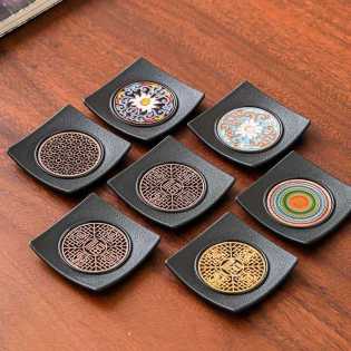 6 pieces Traditional Chinese cup coasters