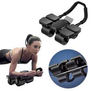 4-Wheeled Abdominal Muscle Trainer Heavy Duty Muscle Strengthening Trainer for Adults