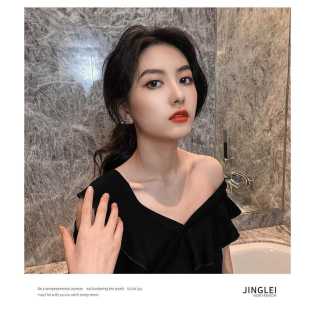 Letter X cross pearl earrings