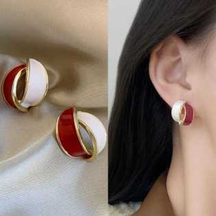 High-end earrings French color drop earring