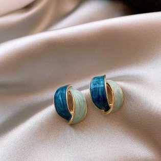 High-end earrings French color drop earring