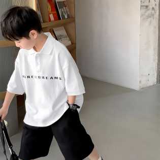 children's trendy children's short-sleeved T-shirt boys