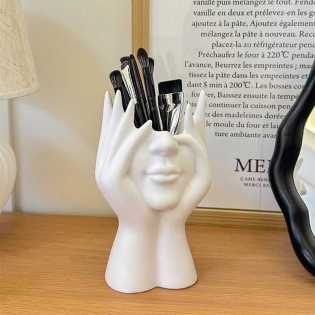 Nordic creative office supplies, multi-functional desktop storage, pen holder, makeup brush holder