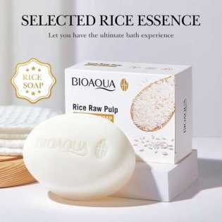 3pcs BIOAOUA Rice Essence Cleansing Bath Soap
