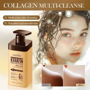 750ml SADOER keratin peptide moisturizing and rejuvenating shower gel