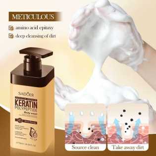 750ml SADOER keratin peptide moisturizing and rejuvenating shower gel