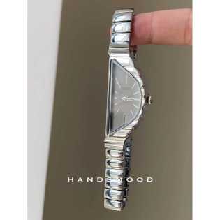 Handsmood silver half-moon plate fashion niche design women's watch