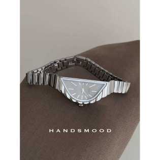Handsmood silver half-moon plate fashion niche design women's watch