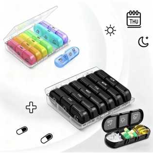 Pill Box 7 days Organizer 21 grids 3 Times a day