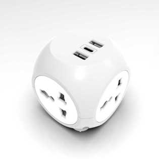 VEBAN smart magic cube socket converter 2USB+1TYPE-C10.5W