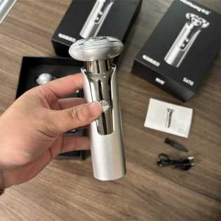 Full-body washing three-blade aluminum alloy body electric razor