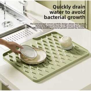 Silicone Water Flow Drying Mat for Kitchen Sink