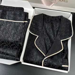 Men's summer spring and autumn thin ice silk long-sleeved trousers Pajamas