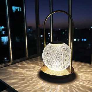 Modern Vintage Crystal LED Table Lamp – Decorative Night Light