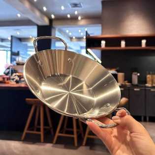 Stainless steel Spanish seafood lobster dish