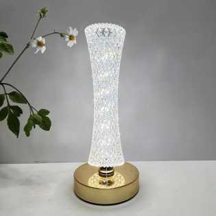 Dimmable Crystal Charging Table Lamp