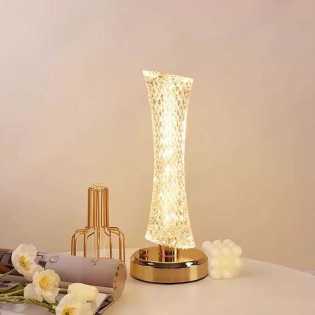 Dimmable Crystal Charging Table Lamp