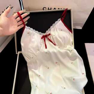 women's summer ice ribbon nightdress