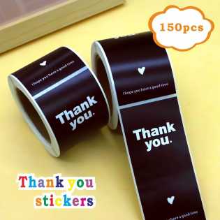 150pcs of thank you stickers