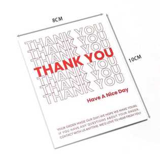 50 pcs rectangular thank you stickers