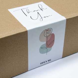 50 stickers/white simple open me rectangular sticker