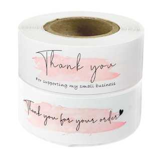 120 sheets/roll thank you stickers long strip stickers