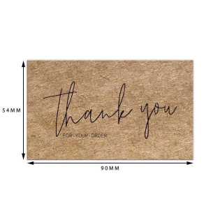 30 sheets/pack of kraft paper thank you card