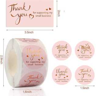 500/roll 3.8cm roll gold stamping thank you for purchasing commercial decoration sticker