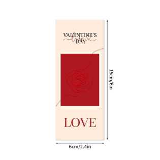 50 stickers/piece Valentine's Day red simple rectangular sticker gift
