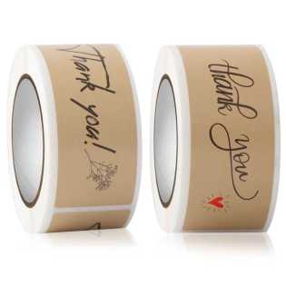 150pcs Rectangular thank you copperplate paper