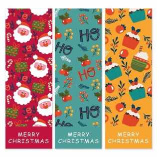90 stickers/pack rectangular Christmas stickers