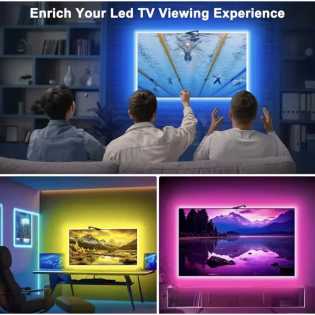 TV Backlight Music Sync Smart Strip Lights Color Pickup RGBIC LED Light