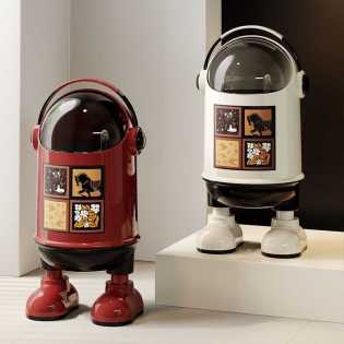Creative Astronaut Shape Desktop Home & Office Trash Can