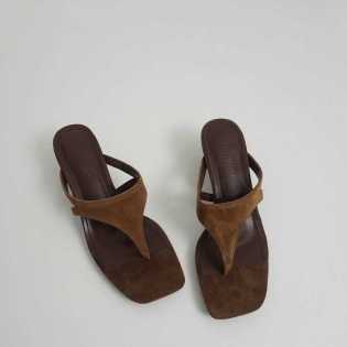 Retro temperament minimalist clip toe thin heel